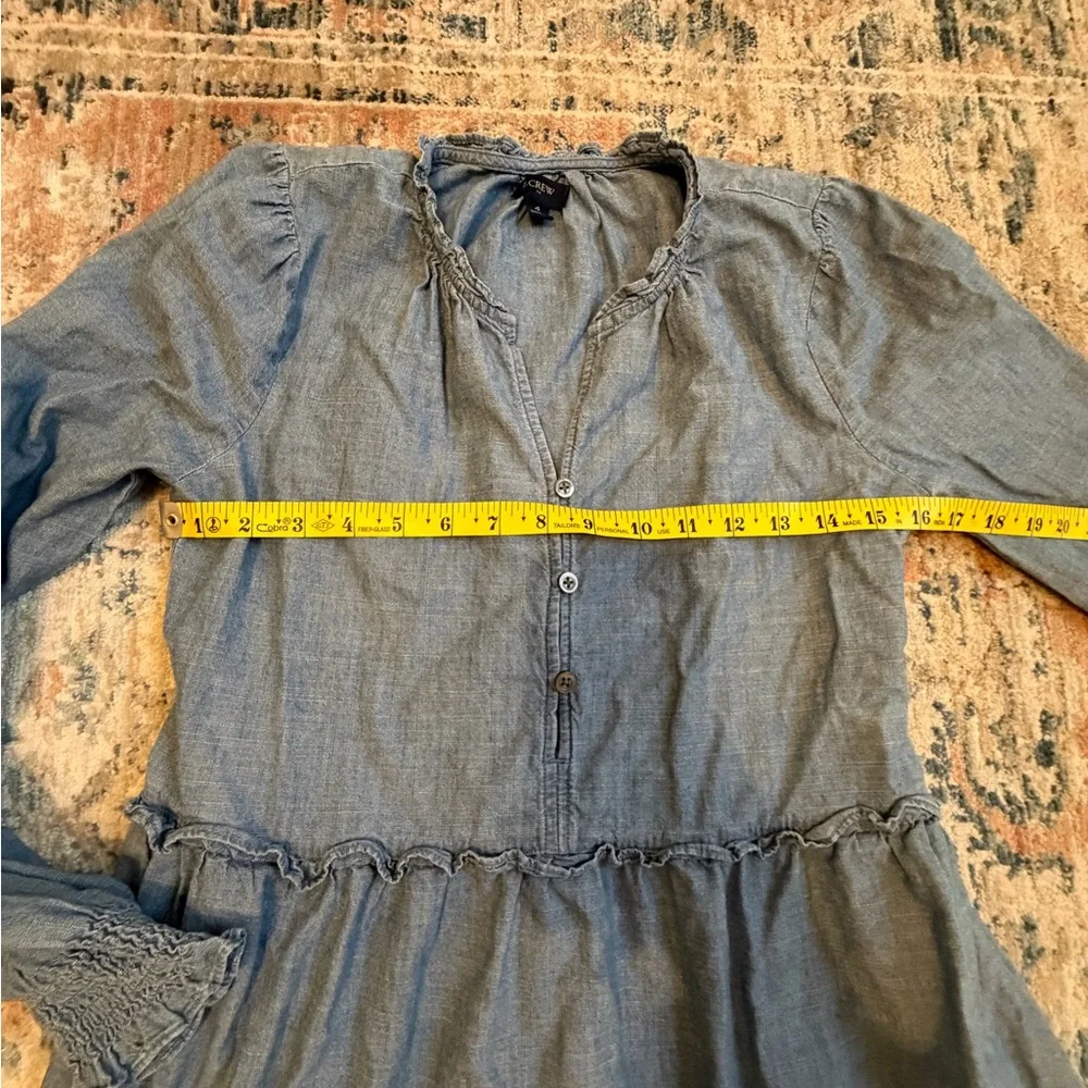 J. Crew Chambray Tiered Dress